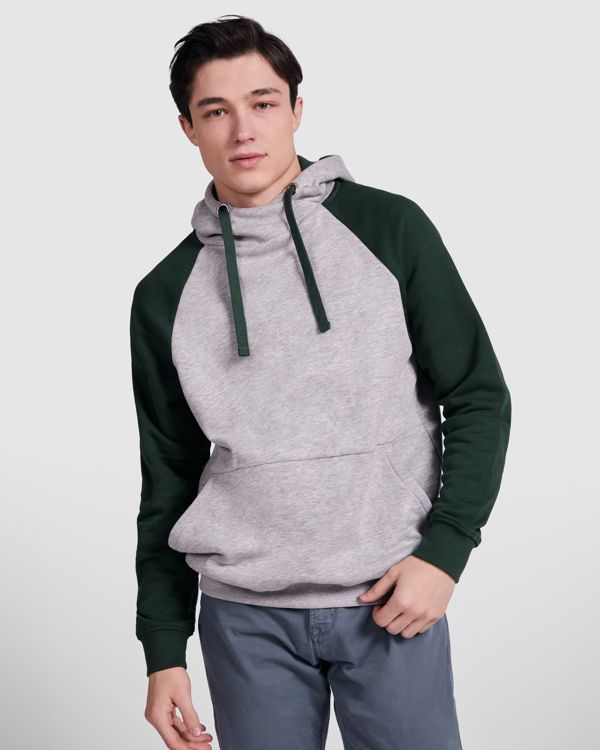 Hoodie básico preto e cinza